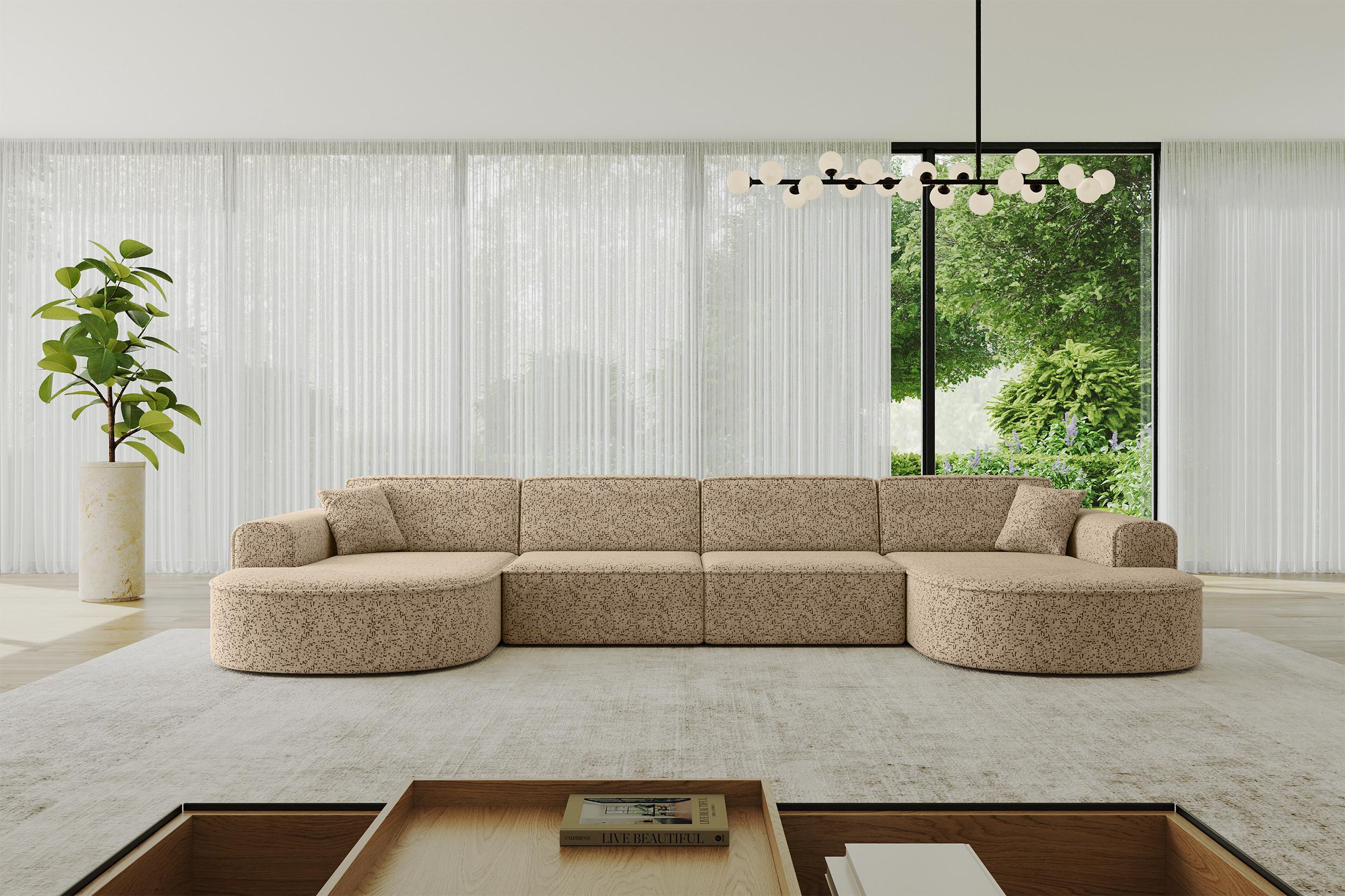 wohnli-moebel-suche-800001593149-1 WOHNLANDSCHAFT MARI-U2 - 388x171x79 cm Braun Tissu Textil ALTDECOR Möbel > Sofas & Couches > Wohnlandschaften > Wohnlandschaften U-Form Braun