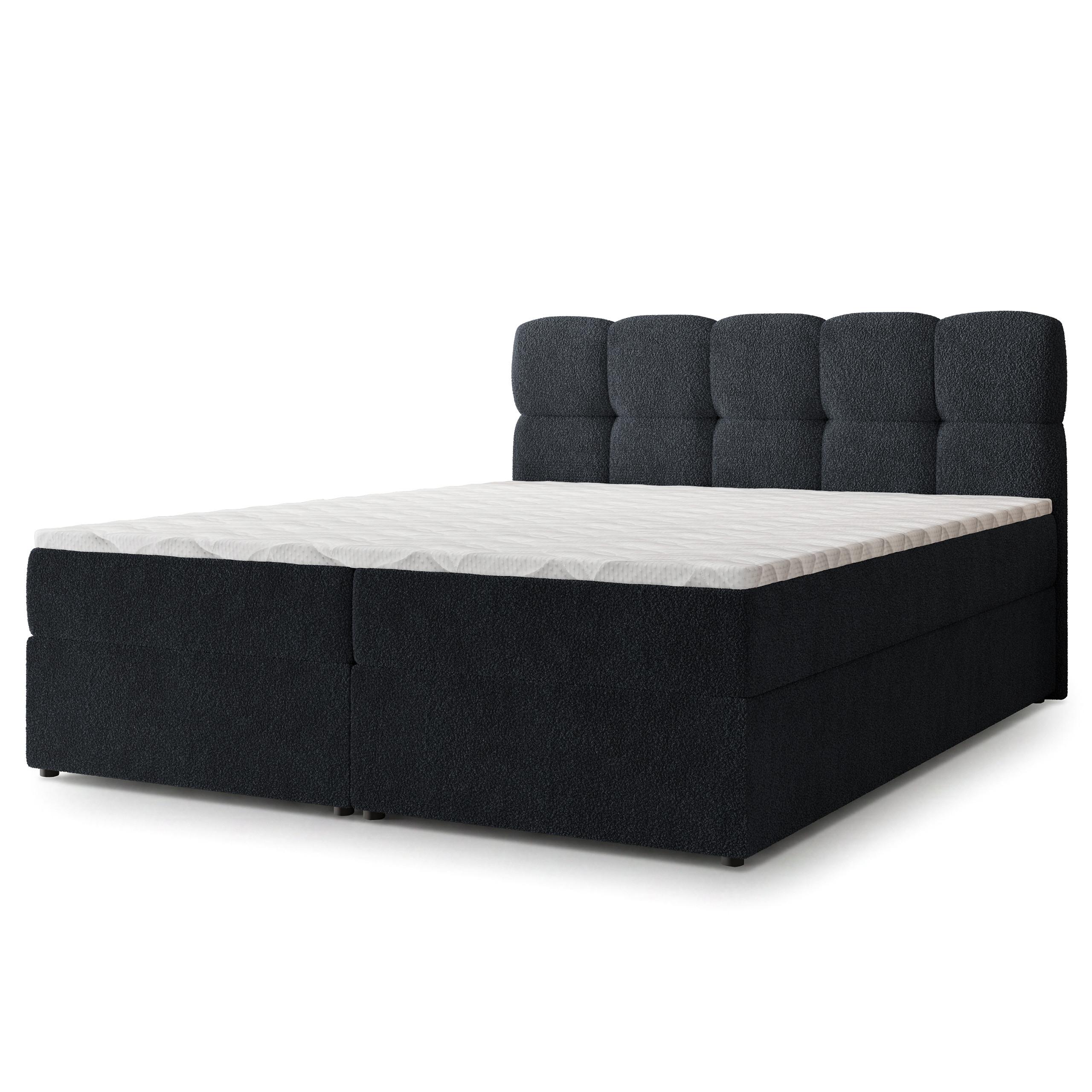 wohnli-moebel-suche-800001593206 Wohnli Möbelsuche - BOXBETT MERU 140x200 cm mit Matratze und Topper - Schwarz