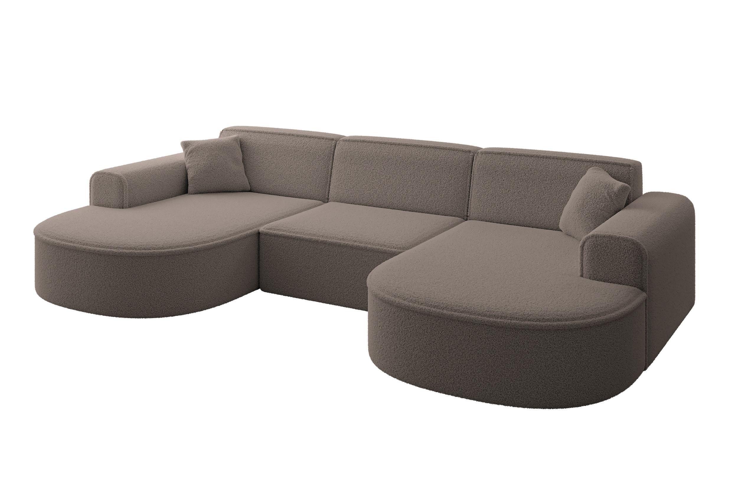 wohnli-moebel-suche-800001593234 Wohnli Möbelsuche - WOHNLANDSCHAFT MARI-U1 - 303x171x79 cm Braun Bouclé