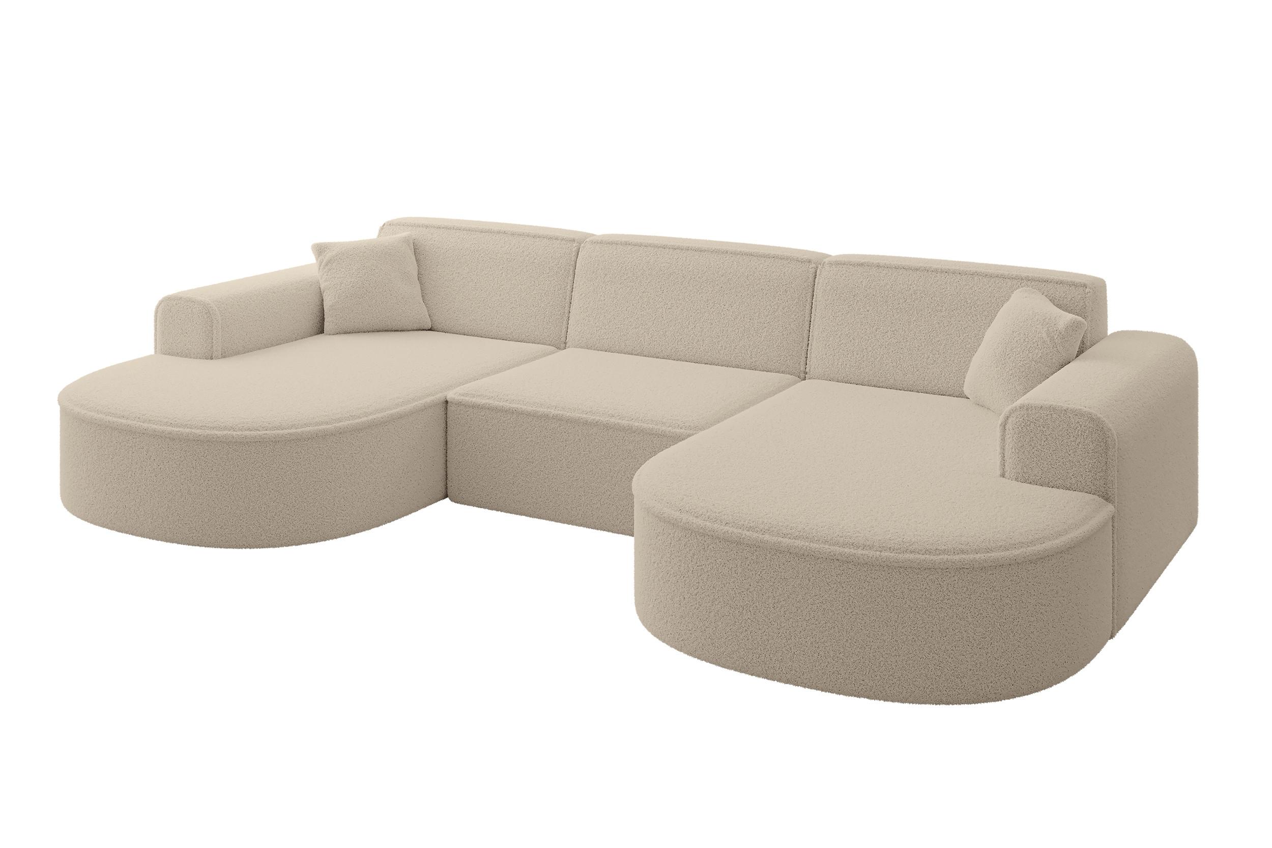wohnli-moebel-suche-800001593237 Wohnli Möbelsuche - WOHNLANDSCHAFT MARI-U1 - 303x171x79 cm Dunkelbeige Bouclé