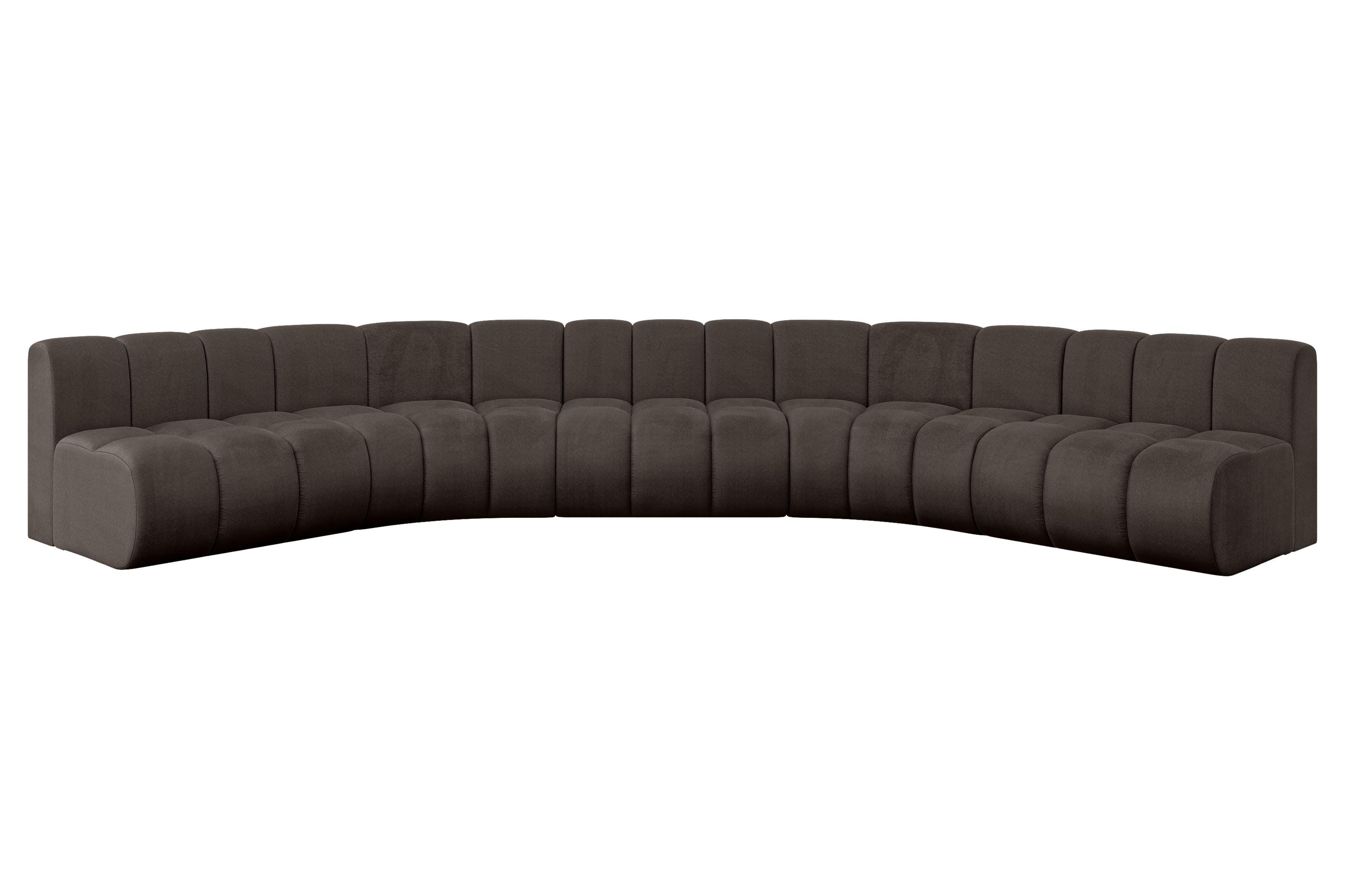 wohnli-moebel-suche-800001593244 Wohnli Möbelsuche - WOHNLANDSCHAFT modulares Sofa Montra-U1 - 490x174x70 cm Braun