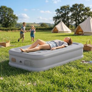 wohnli-moebel-suche-800001593455-1 LUFTMATRATZE aus Kunststoff 190/97/39 cm Grau Kunststoff Outsunny Möbel > Betten Grau