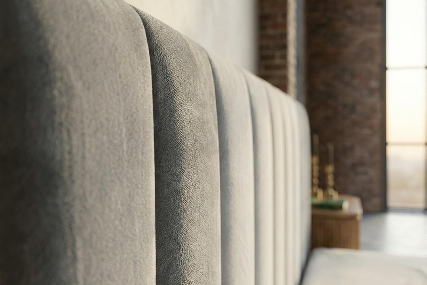wohnli-moebel-suche-800001599125-1 POLSTERBETT CATTURA Grau Velvet Textil KAWOLA Möbel > Betten > Polsterbetten Grau