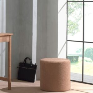 POLSTERHOCKER Karlotta Bouclé Stoff braun Schlafzimmer Kunststoff 58aufmkessel Möbel > Sessel > Hocker Braun