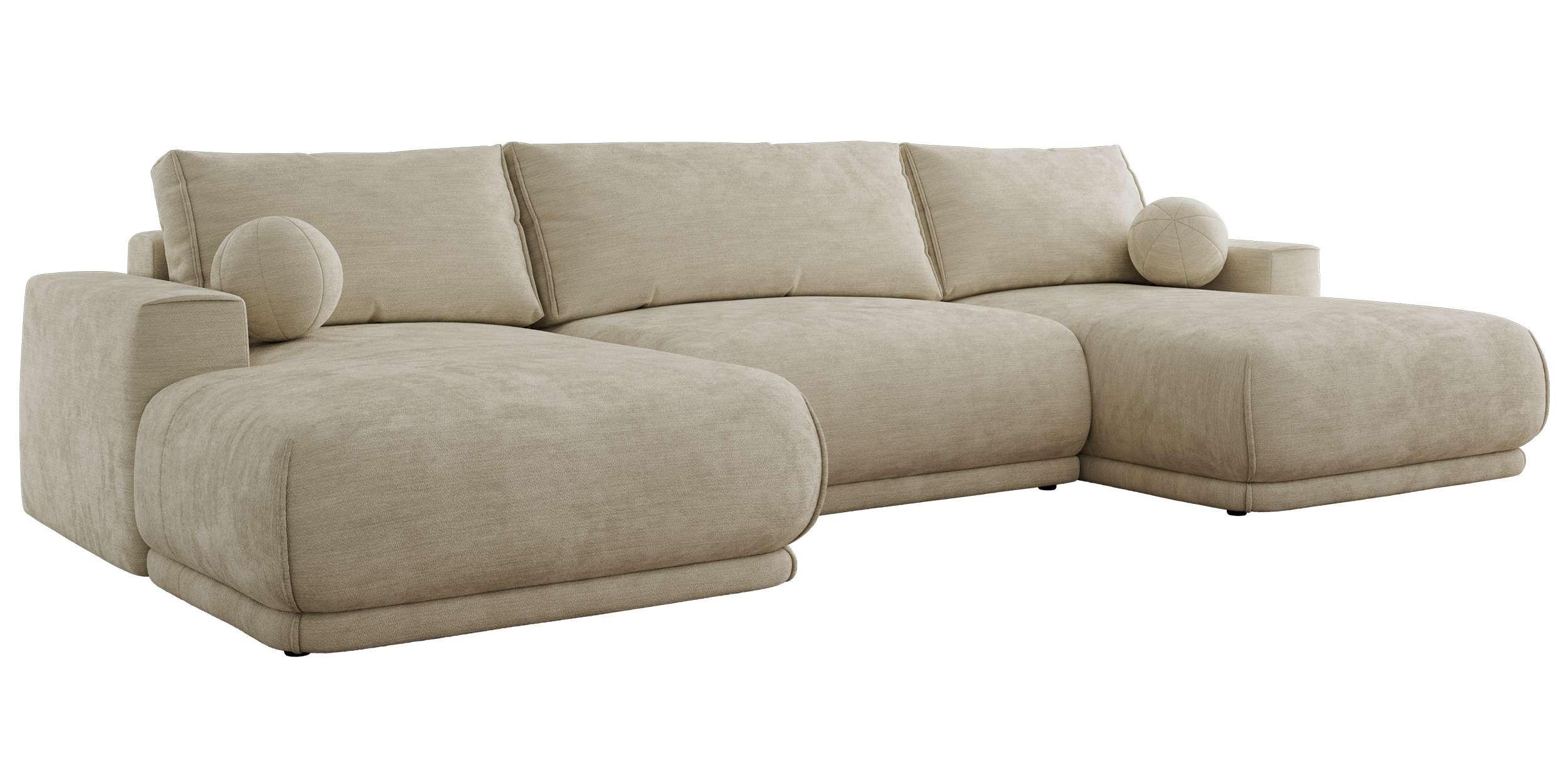 wohnli-moebel-suche-800001599580 Wohnli Möbelsuche - WOHNLANDSCHAFT RINA U Beige Schenille glatt