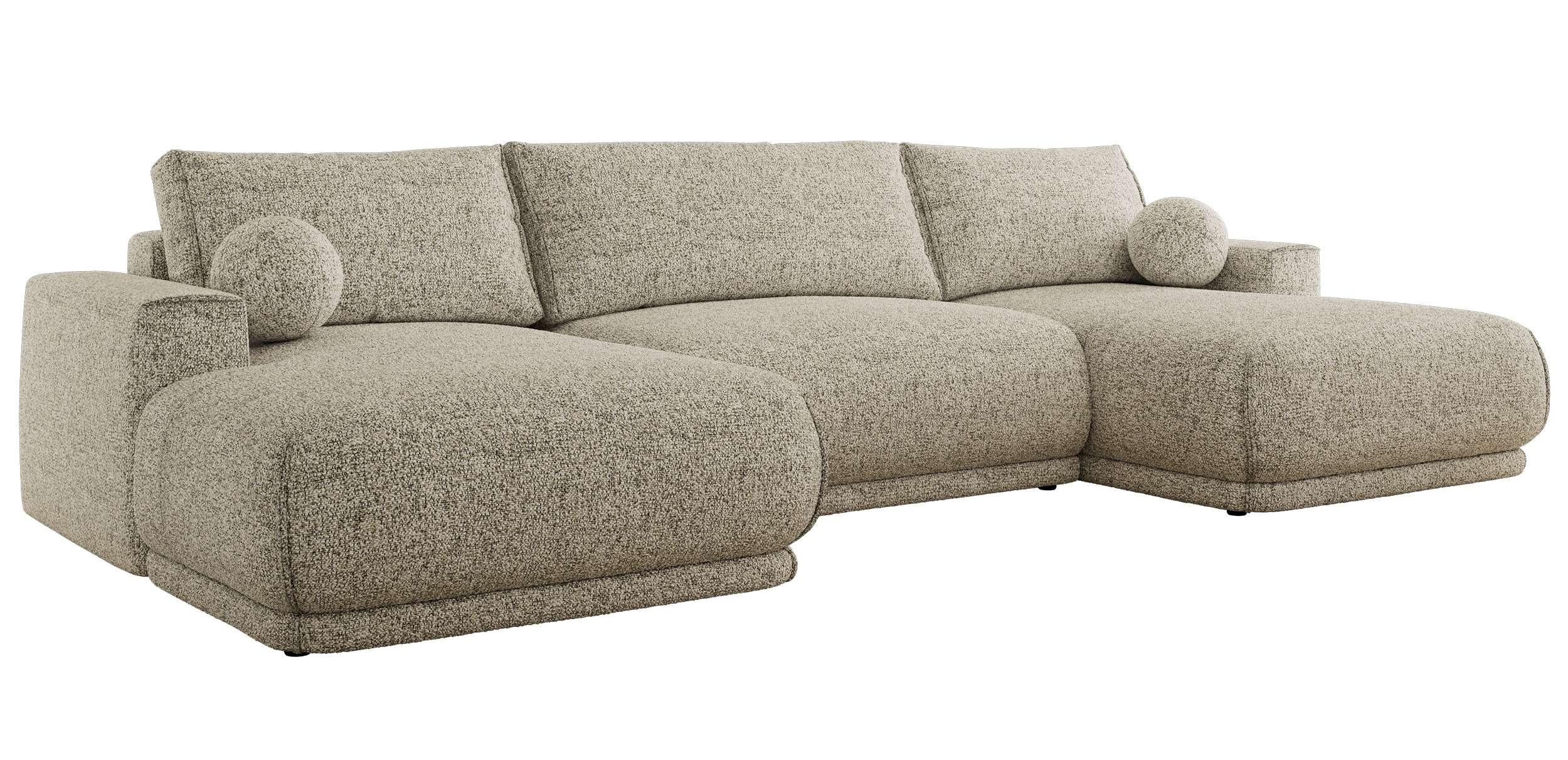 Wohnli Möbelsuche - WOHNLANDSCHAFT RINA U Beige Strukture