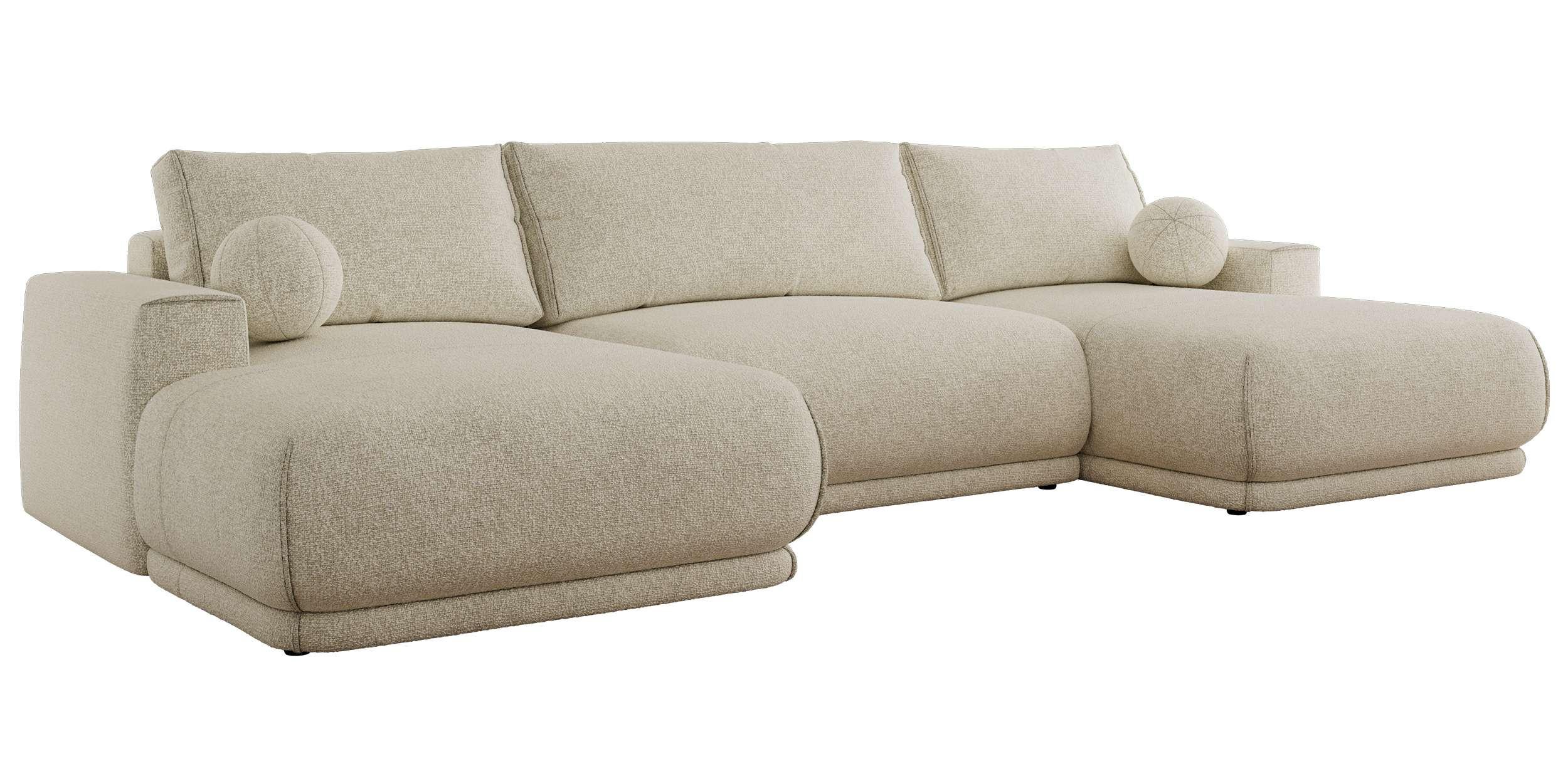 wohnli-moebel-suche-800001599596 Wohnli Möbelsuche - WOHNLANDSCHAFT RINA U Creme Strukture