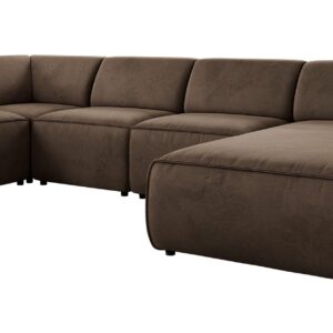 wohnli-moebel-suche-800001599653 Wohnli Möbelsuche - WOHNLANDSCHAFT MODARO U 5M - Braun Velvet - Rechts
