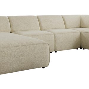 wohnli-moebel-suche-800001599687 Wohnli Möbelsuche - WOHNLANDSCHAFT MODARO U 5M - Creme Struktur - Links