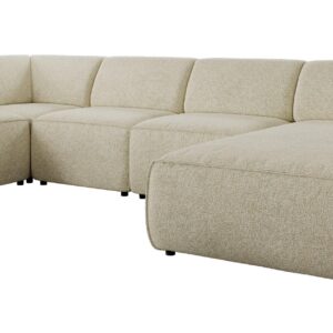 wohnli-moebel-suche-800001599691 Wohnli Möbelsuche - WOHNLANDSCHAFT MODARO U 5M - Creme Struktur - Rechts