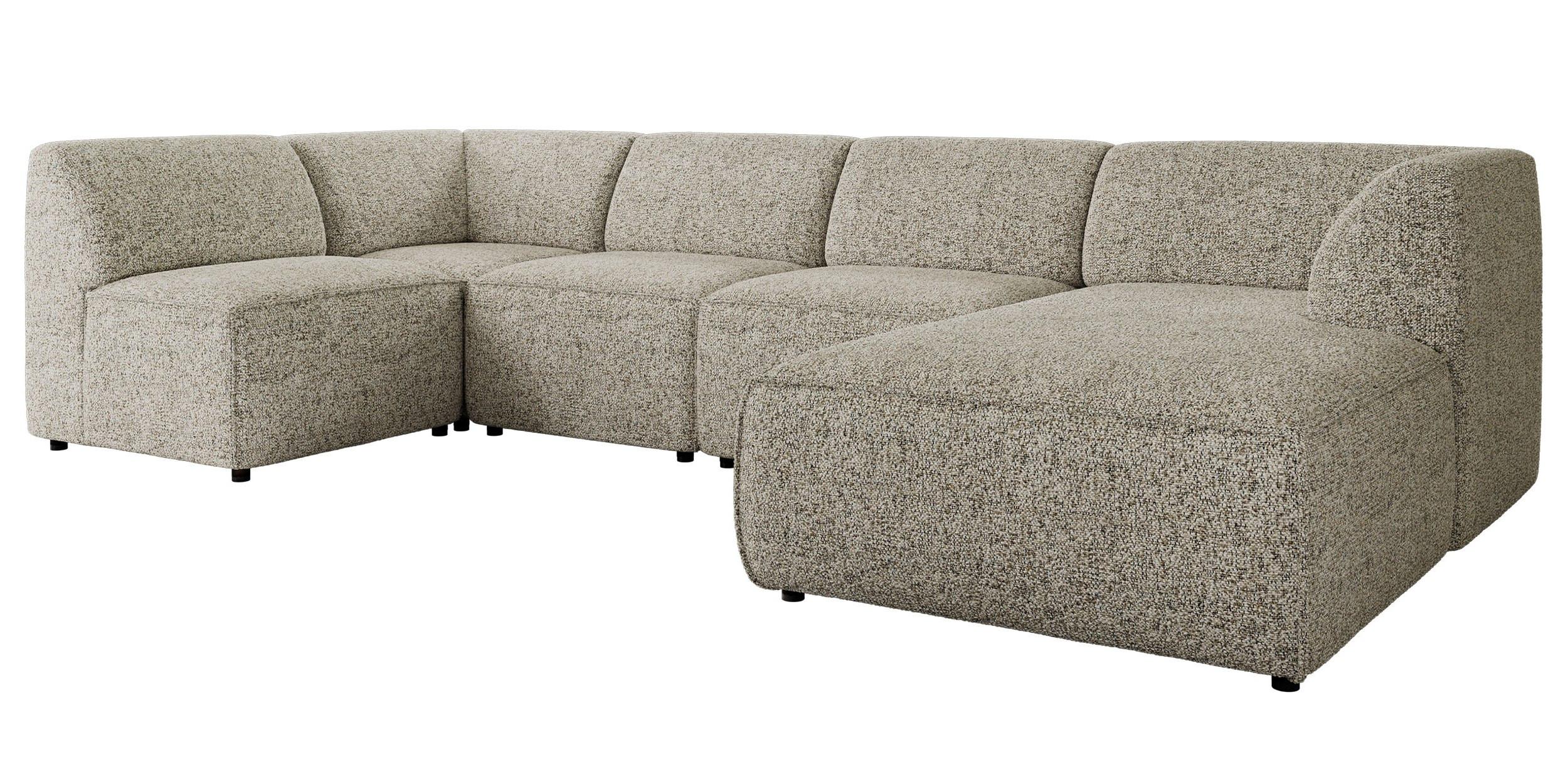 wohnli-moebel-suche-800001599700 Wohnli Möbelsuche - WOHNLANDSCHAFT MODARO U 5M - Beige Struktur - Rechts