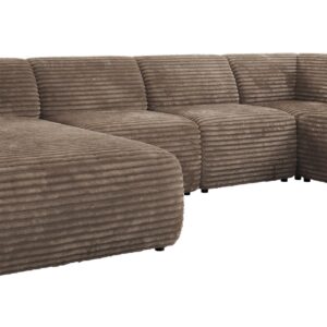 wohnli-moebel-suche-800001599804 Wohnli Möbelsuche - WOHNLANDSCHAFT MODARO U 5M - Braun Cord - Links