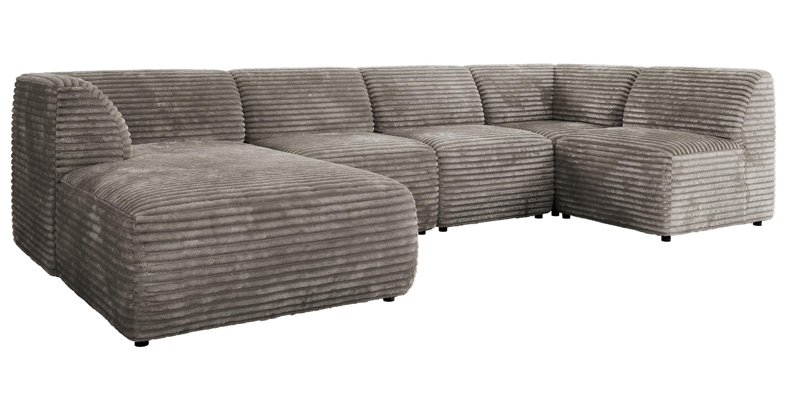 wohnli-moebel-suche-800001599817 Wohnli Möbelsuche - WOHNLANDSCHAFT MODARO U 5M - Hellbraun Cord - Links