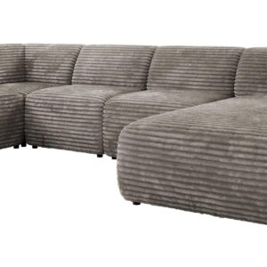 wohnli-moebel-suche-800001599819 Wohnli Möbelsuche - WOHNLANDSCHAFT MODARO U 5M - Hellbraun Cord - Rechts