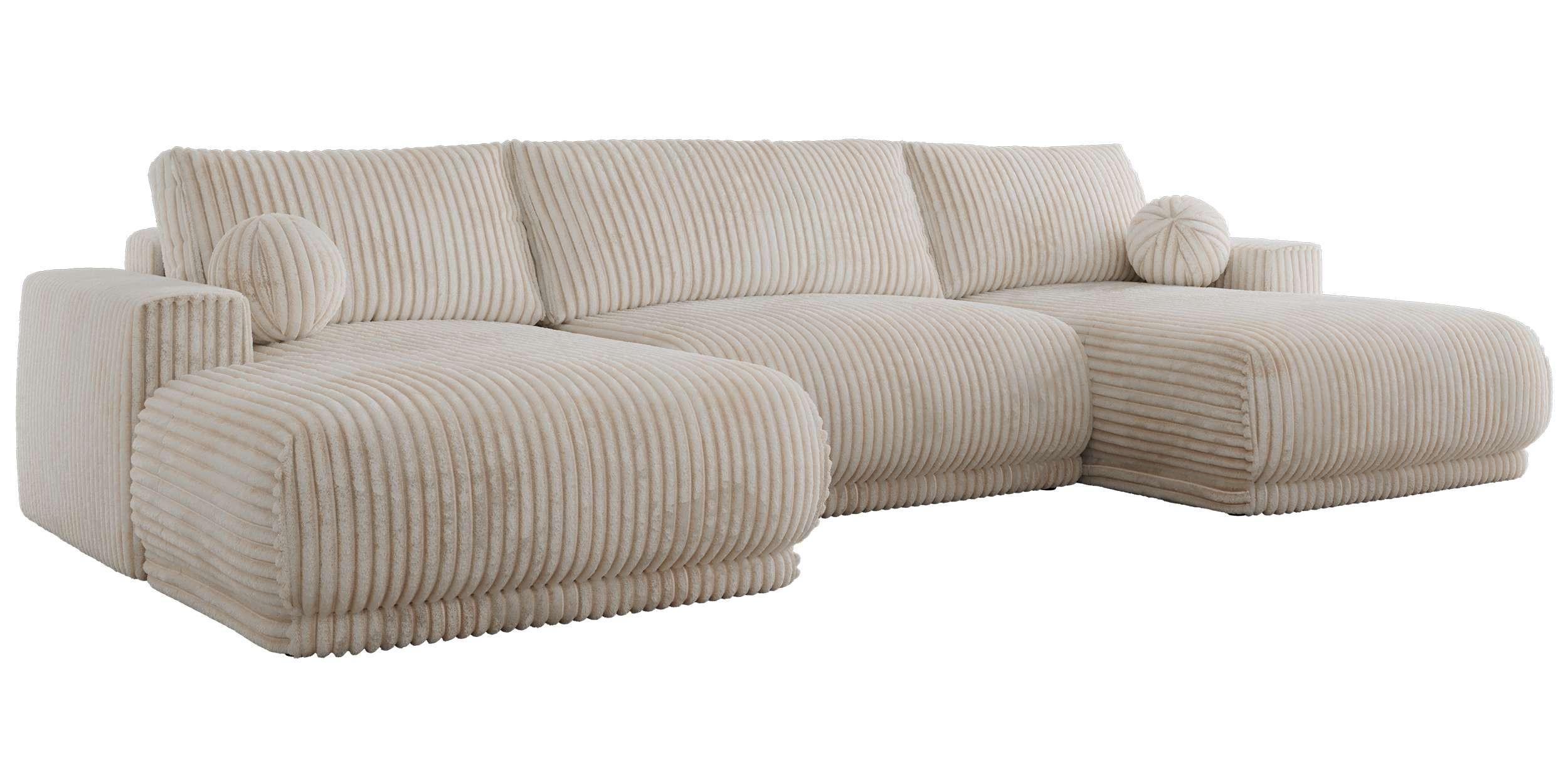 Wohnli Möbelsuche - WOHNLANDSCHAFT RINA U Beige Cord