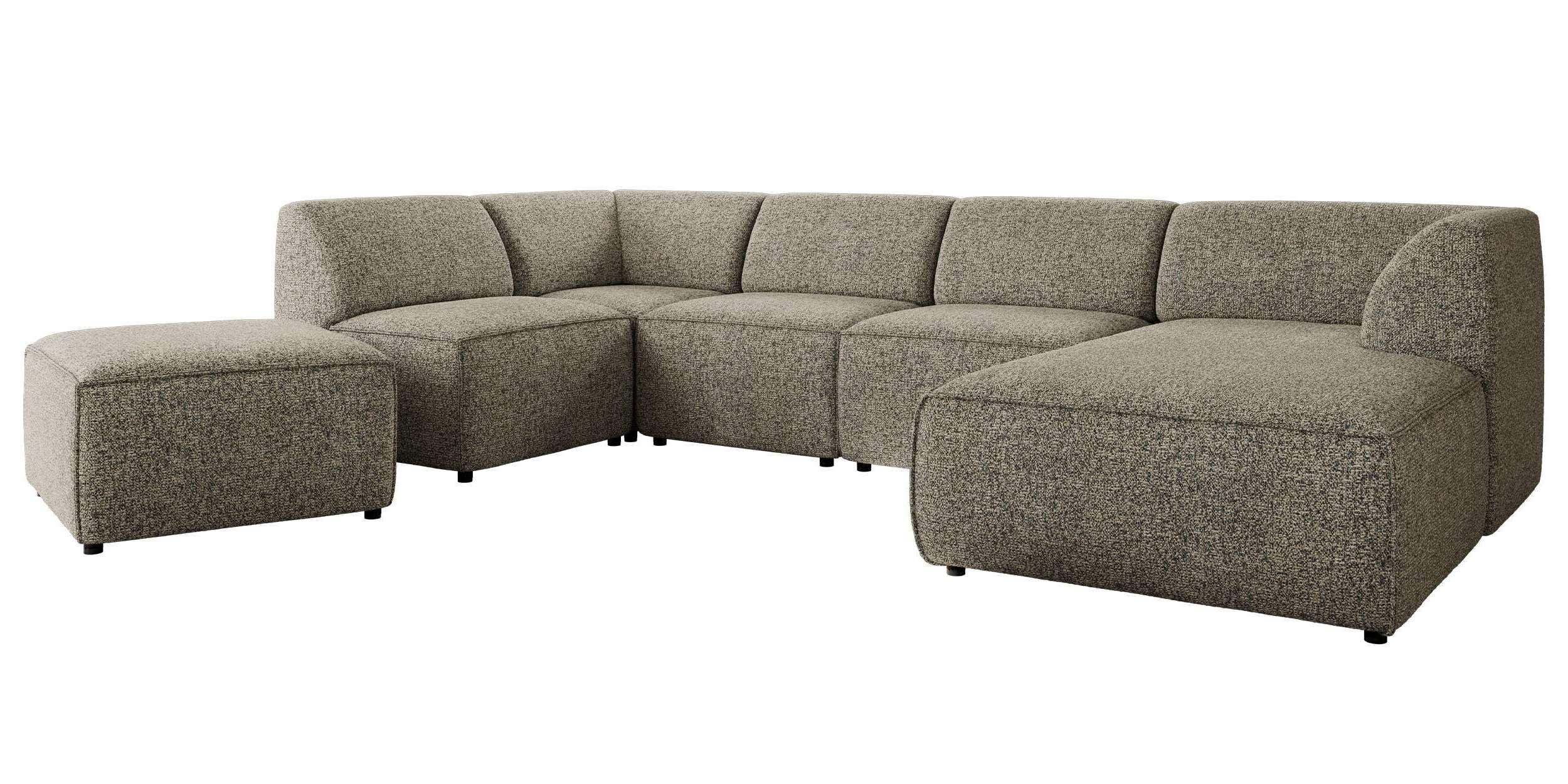 wohnli-moebel-suche-800001599975 Wohnli Möbelsuche - WOHNLANDSCHAFT MODARO U 6M - Grau Struktur - Rechts