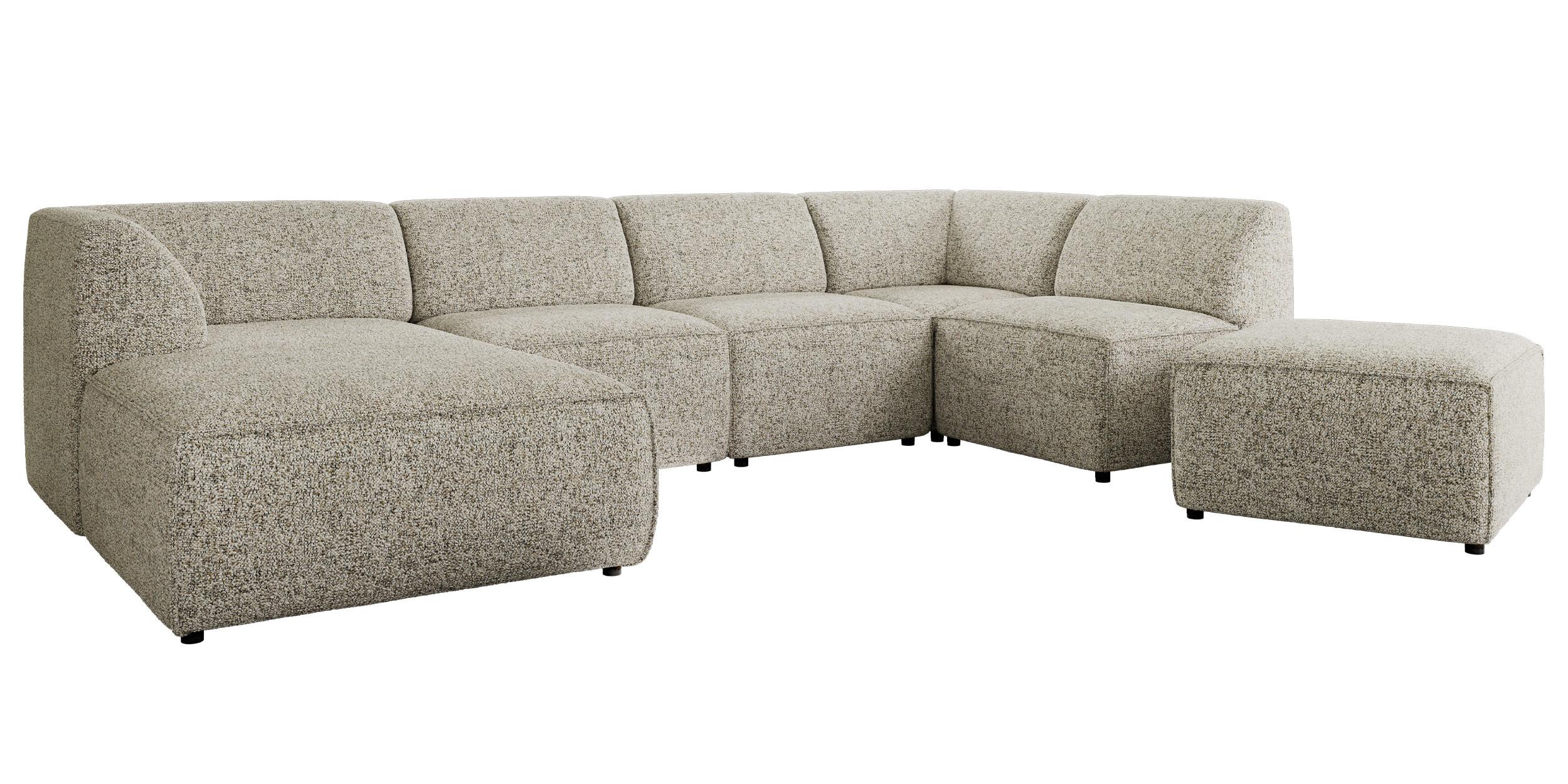 wohnli-moebel-suche-800001600006 Wohnli Möbelsuche - WOHNLANDSCHAFT MODARO U 6M - Beige Struktur - Links