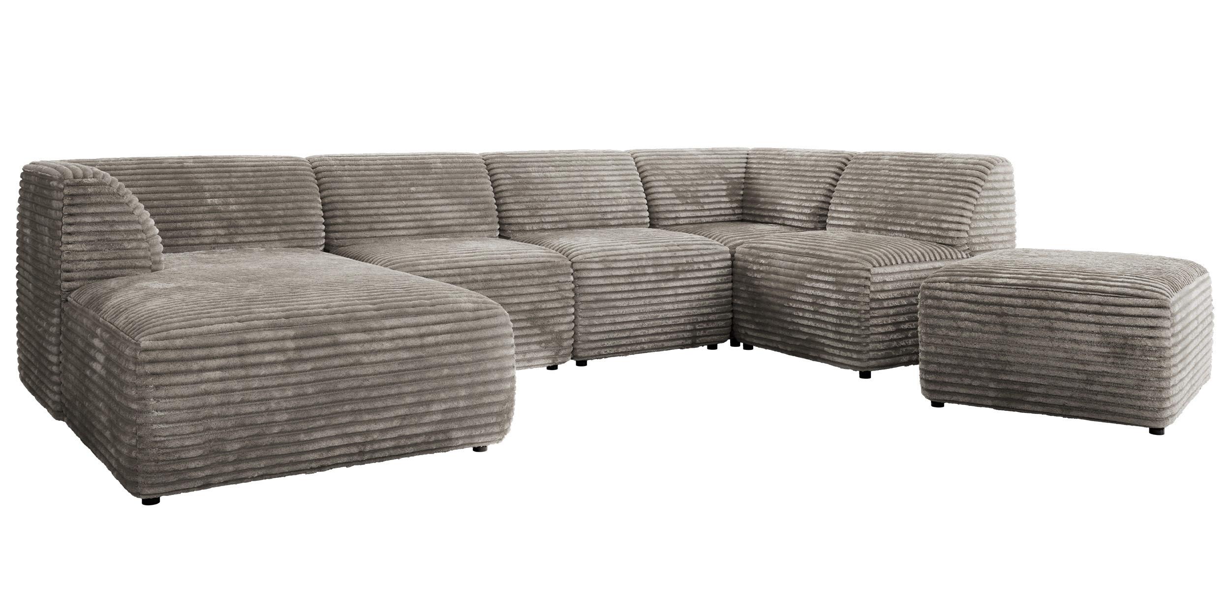 wohnli-moebel-suche-800001600008 Wohnli Möbelsuche - WOHNLANDSCHAFT MODARO U 6M - Hellbraun Cord - Links