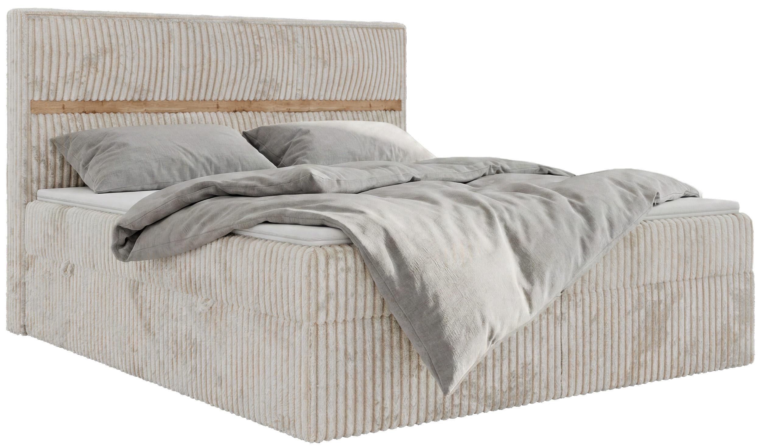 wohnli-moebel-suche-800001605509 Wohnli Möbelsuche - BOXSPRINGBETT ORVO 180/200 - Beige Cord - Topper T25 - H3