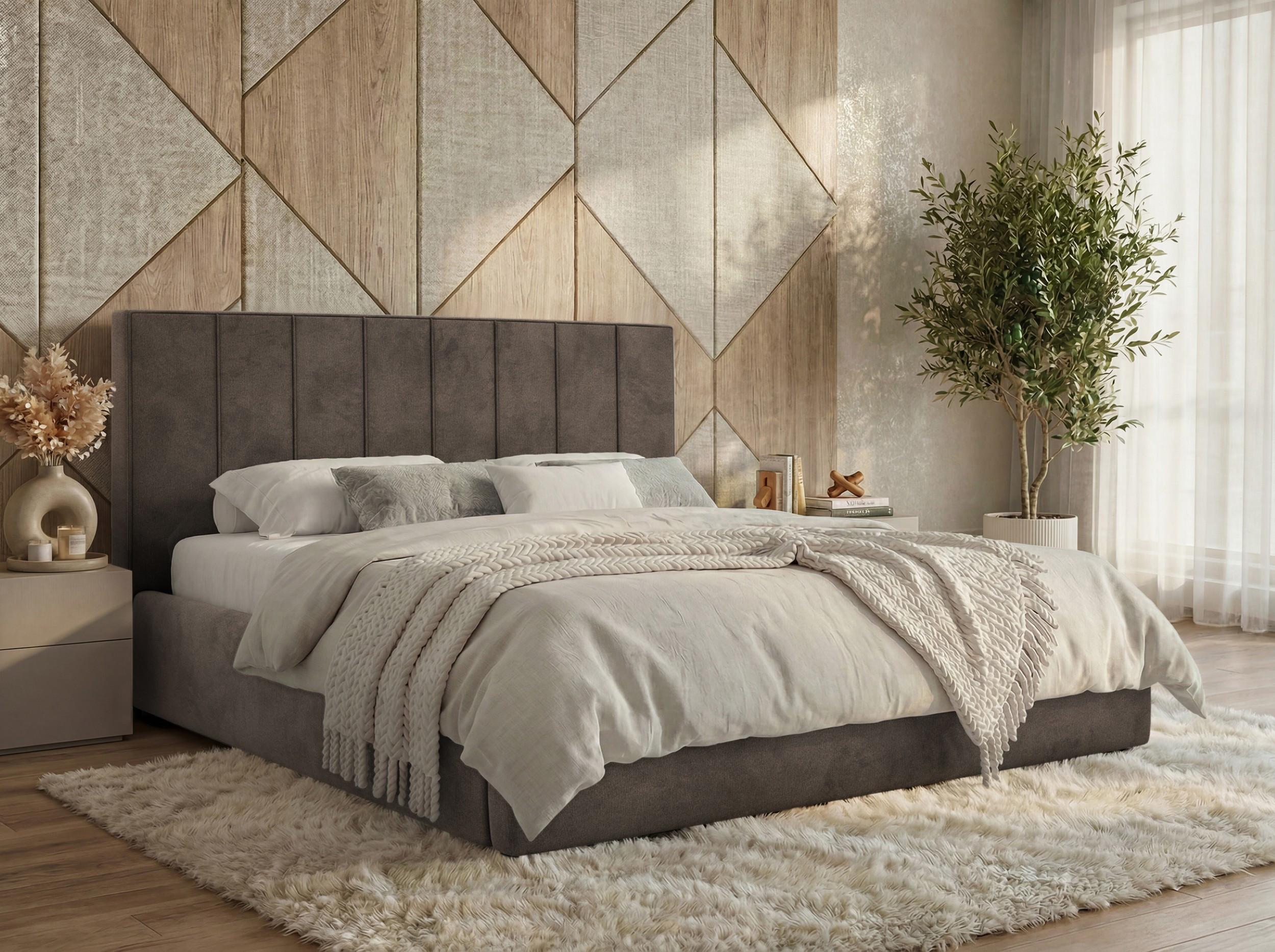 POLSTERBETT TENARDO CLASSIC 200/200 - Braun Velvet - mit Pocket-Matratze Textil MKS Möbel > Betten > Polsterbetten Braun
