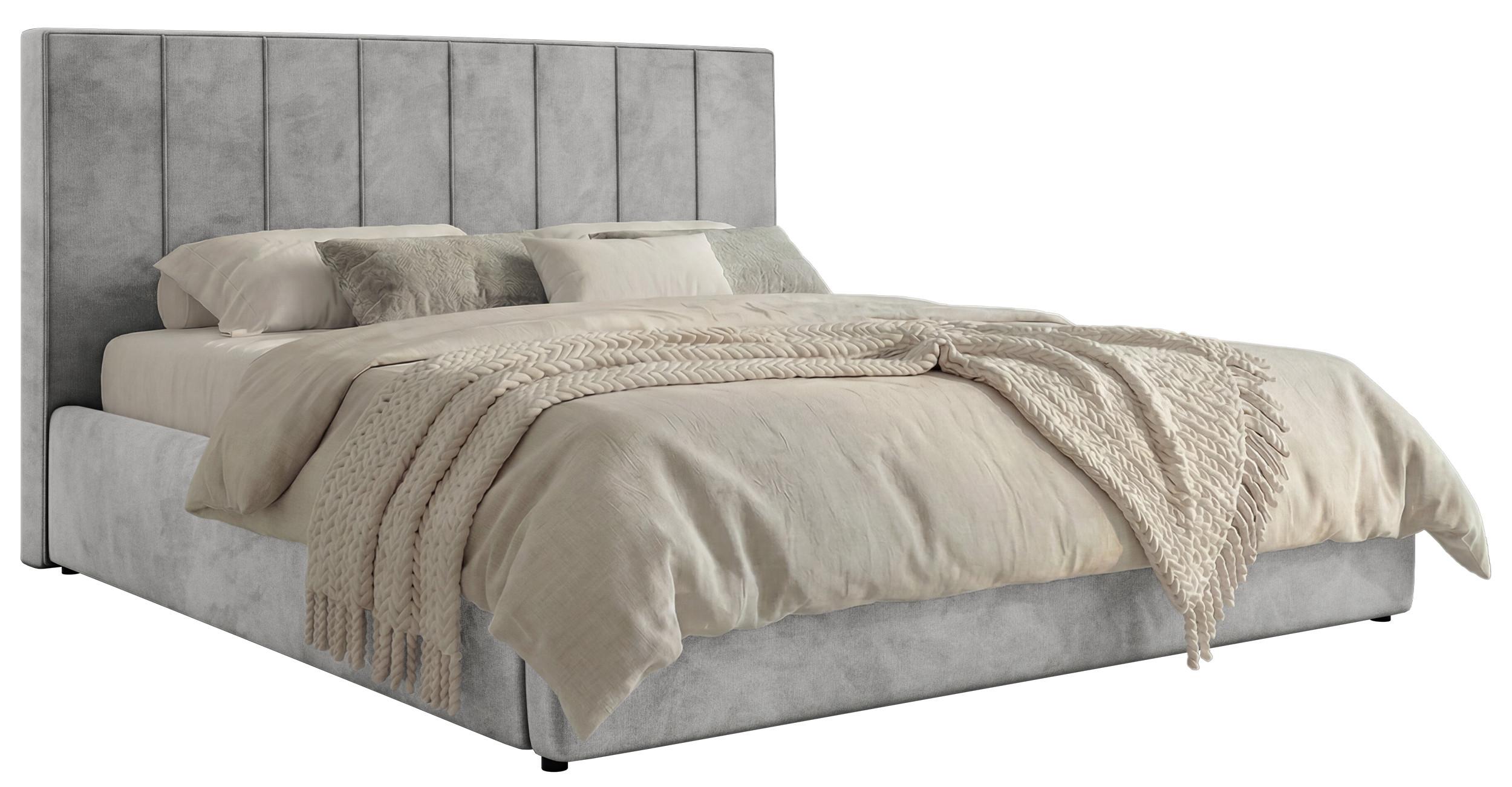 wohnli-moebel-suche-800001605533 Wohnli Möbelsuche - POLSTERBETT TENARDO CLASSIC 140/200 - Hellgrau Velvet - ohne Matratze