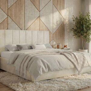 POLSTERBETT TENARDO CLASSIC 180/200 - Beige Velvet - ohne Matratze Textil MKS Möbel > Betten > Polsterbetten Beige
