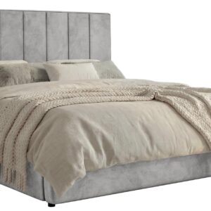 Wohnli Möbelsuche - POLSTERBETT TENARDO CLASSIC 160/200 - Hellgrau Velvet - mit Pocket-Matratze