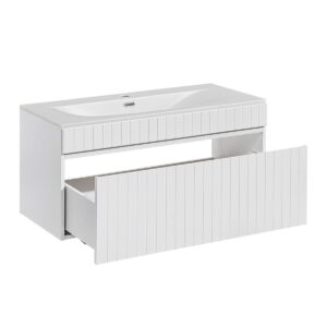 wohnli-moebel-suche-800001605799-1 WASCHTISCH 100cm Zelie Weiß Holzwerkstoff Petits-meubles Möbel > Schränke > Badezimmerschränke > Waschtische Weiß