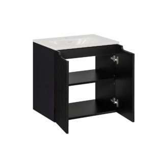 wohnli-moebel-suche-800001605802-1 WASCHTISCH 60cm Riva Schwarz Holzwerkstoff Petits-meubles Möbel > Schränke > Badezimmerschränke > Waschtische Schwarz