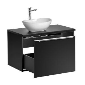 wohnli-moebel-suche-800001605874-1 WASCHTISCH 80cm Éros Schwarz Holzwerkstoff Petits-meubles Möbel > Schränke > Badezimmerschränke > Waschtische Schwarz