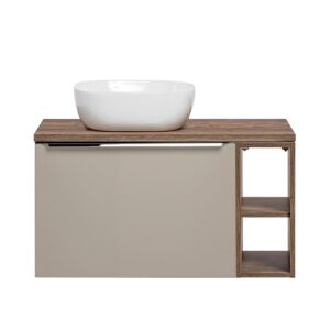 wohnli-moebel-suche-800001605876-1 WASCHTISCH 80cm Éros Taupe Holzwerkstoff Petits-meubles Möbel > Schränke > Badezimmerschränke > Waschtische Taupe