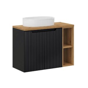 wohnli-moebel-suche-800001605999 Wohnli Möbelsuche - WASCHTISCH 80.4cm Riva Schwarz und Holz