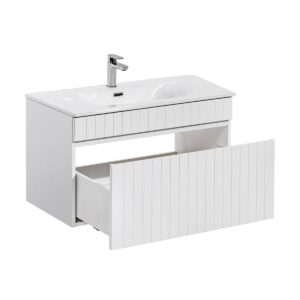 WASCHTISCH 80cm Zelie Weiß Holzwerkstoff Petits-meubles Möbel > Schränke > Badezimmerschränke > Waschtische Weiß
