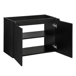 wohnli-moebel-suche-800001606056-1 WASCHTISCH 80cm Riva Schwarz Holzwerkstoff Petits-meubles Möbel > Schränke > Badezimmerschränke > Waschtische Schwarz