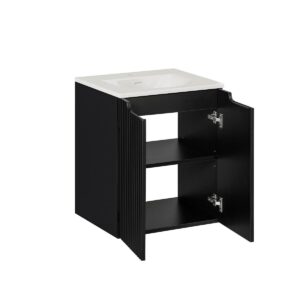 wohnli-moebel-suche-800001606089-1 WASCHTISCH 50cm Riva Schwarz Holzwerkstoff Petits-meubles Möbel > Schränke > Badezimmerschränke > Waschtische Schwarz