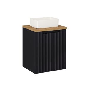 Wohnli Möbelsuche - WASCHTISCH 50cm Riva Schwarz und Holz