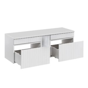 DOPPELWASCHTISCH 140cm Zelie Weiß Holzwerkstoff Petits-meubles Möbel > Schränke > Badezimmerschränke > Waschtische Weiß