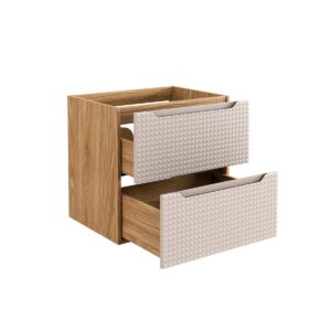 wohnli-moebel-suche-800001606147-1 WASCHTISCH 60cm Mallory Beige und Holz Holzwerkstoff Petits-meubles Möbel > Schränke > Badezimmerschränke > Waschtische Braun