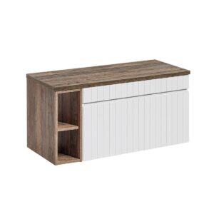 wohnli-moebel-suche-800001606155-1 WASCHTISCH 100cm Zelie Weiß Holzwerkstoff Petits-meubles Möbel > Schränke > Badezimmerschränke > Waschtische Weiß