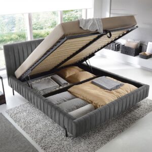 wohnli-moebel-suche-800001606265-1 BOXBETT 180/200 Ori Dunkelgrau Holz Petits-meubles Möbel > Betten > Boxspringbetten Grau