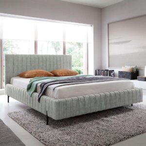 BOXBETT 180/200 Ori Grau Holz Petits-meubles Möbel > Betten > Boxspringbetten Grau