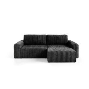 Wohnli Möbelsuche - ECKSOFA Angela 3 Sitzplätze Schwarz