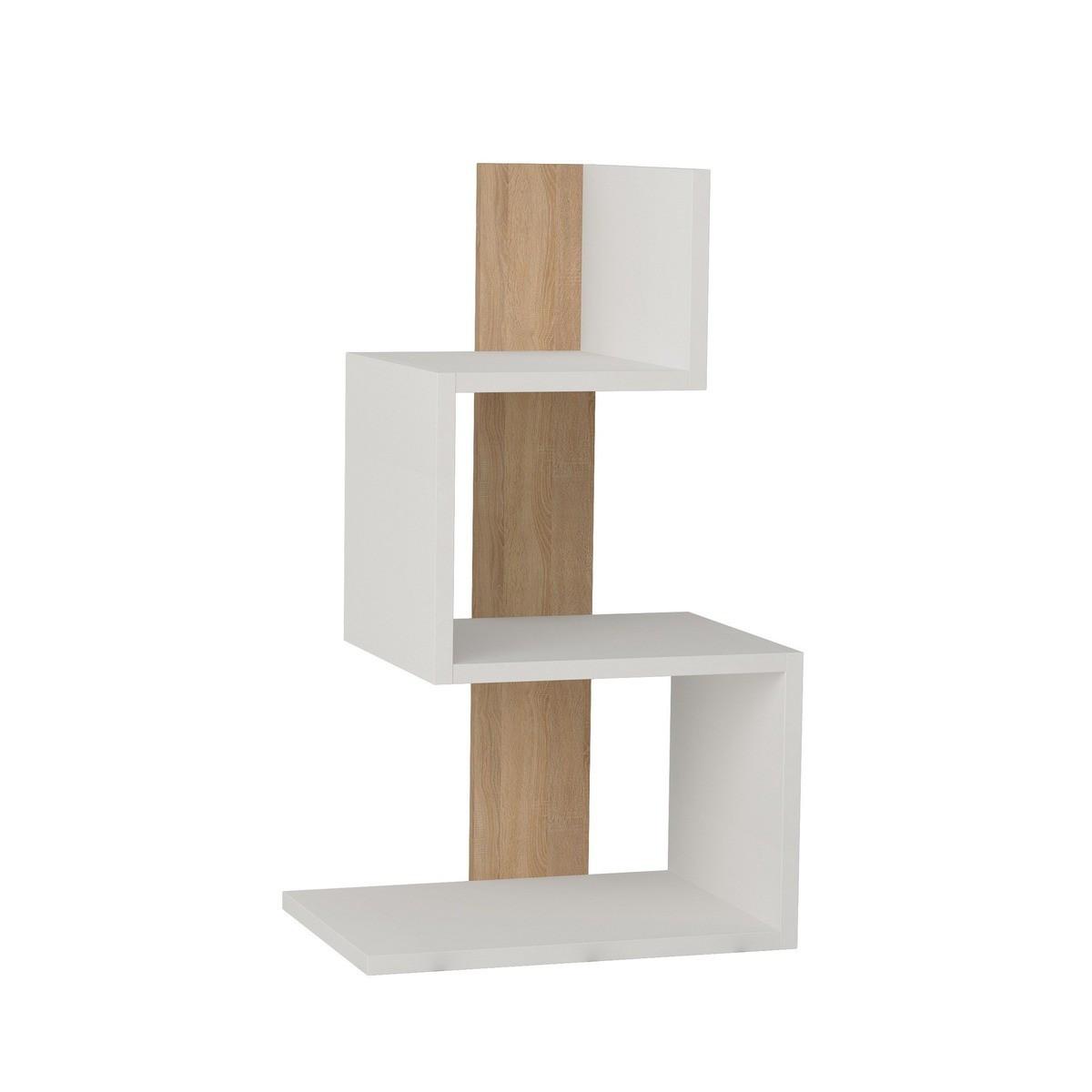 wohnli-moebel-suche-800001606358 Wohnli Möbelsuche - NACHTTISCH Weiß und Holzdekor Eiche L42 cm – ROSIE