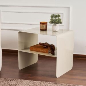 wohnli-moebel-suche-800001608615-1 BEISTELLTISCH mit offenem fach 52/45/56 cm Metall Calicosy Möbel > Tische > Beistelltische Taupe