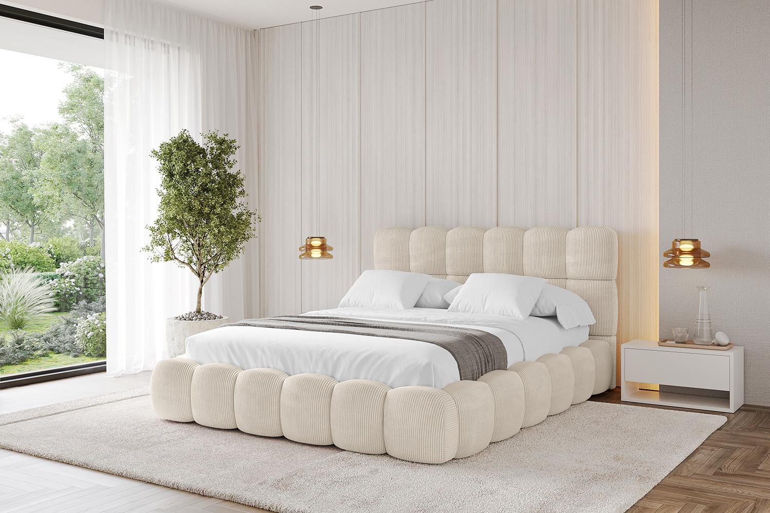 Boxbett ohne Matratze - LEYA 200x200 Beige