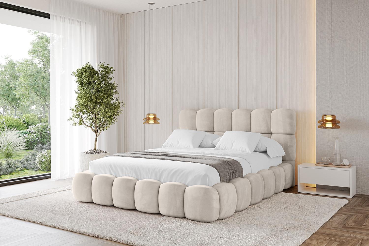 Boxbett ohne Matratze - LEYA 120x200 Beige