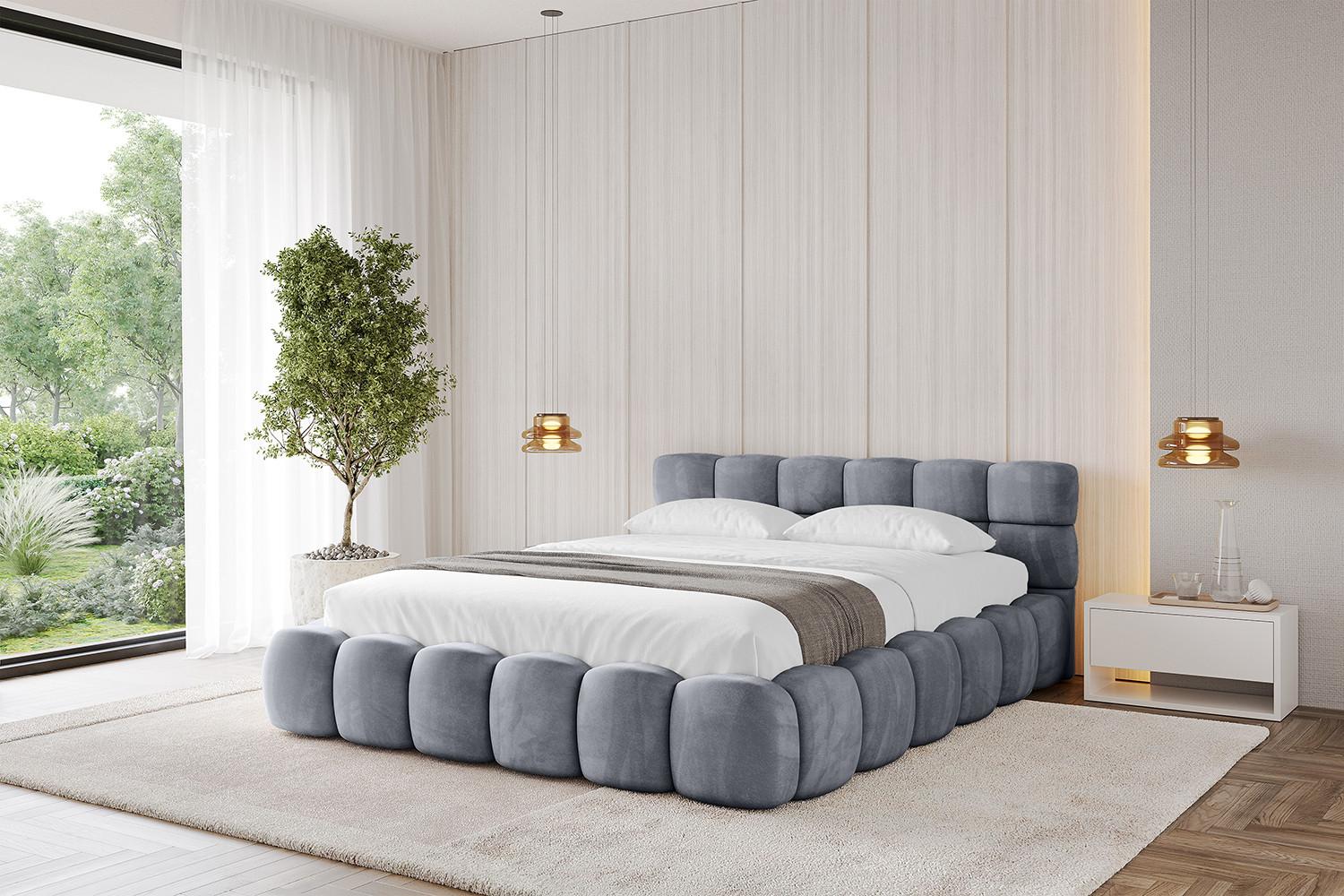 Bett mit Matratze H3/H4 - LEYA-v1 140x200 Grau