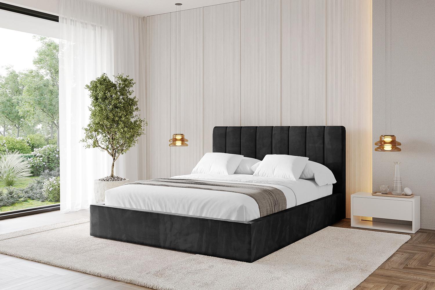 Bett mit Matratze H3/H4 - STERA 180x200 Schwarz