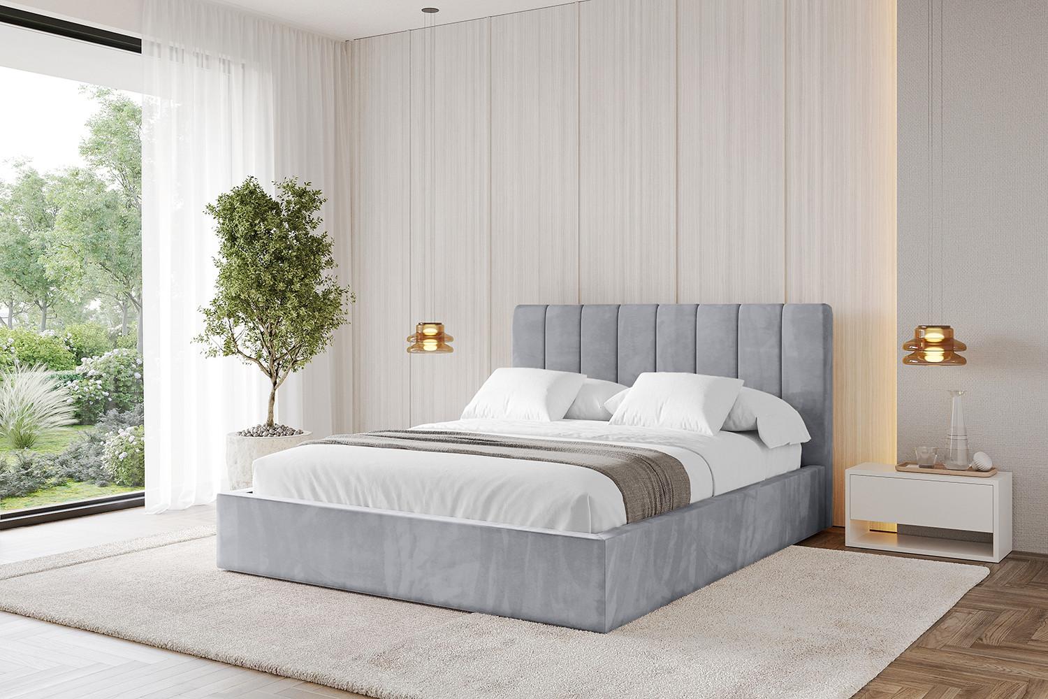 Bett mit Matratze H3/H4 - STERA 160x200 Hellgrau