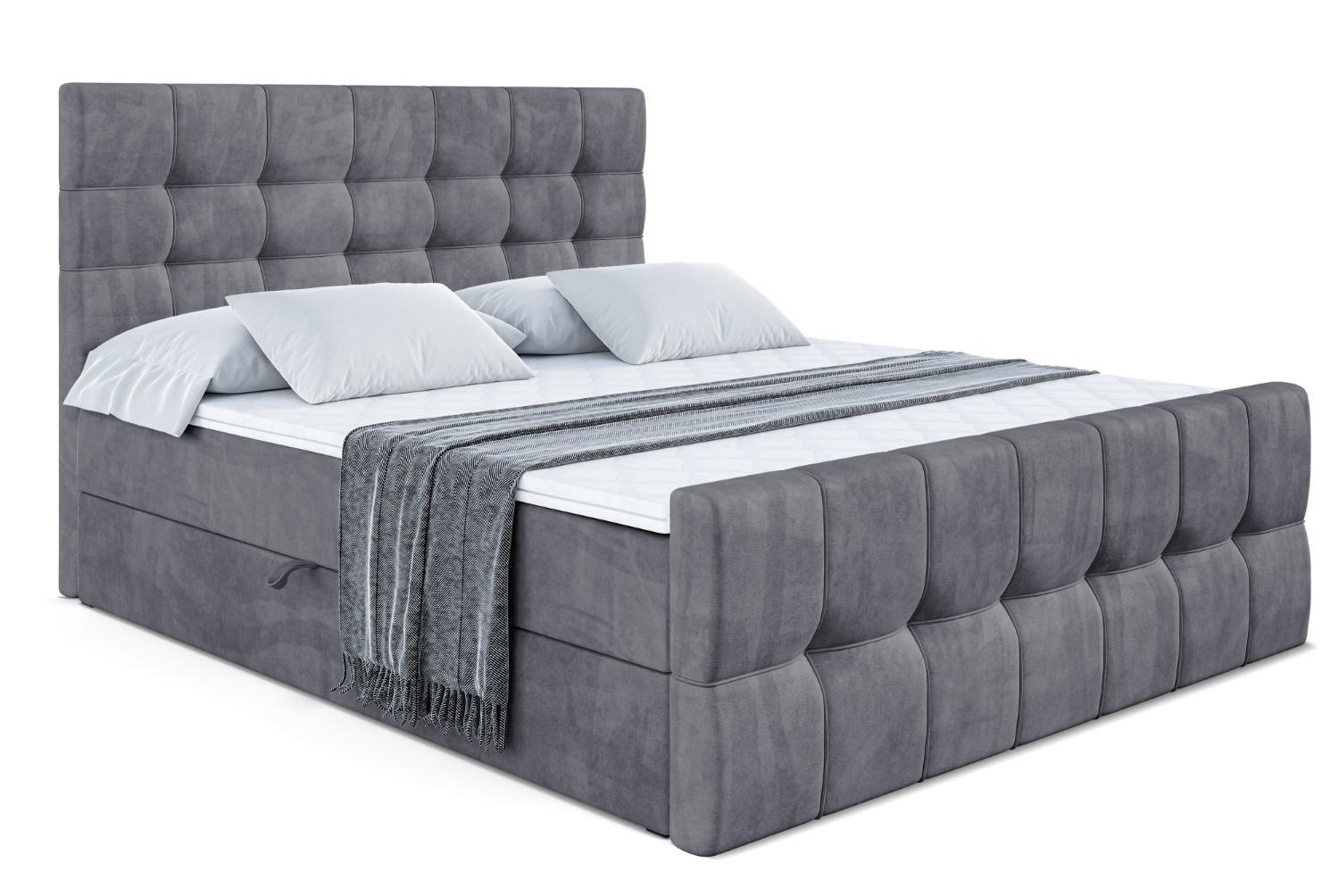Wohnli Möbelsuche - BOXBETT BERO-Z - 200 x 200 - H4 - Dunkelgrau